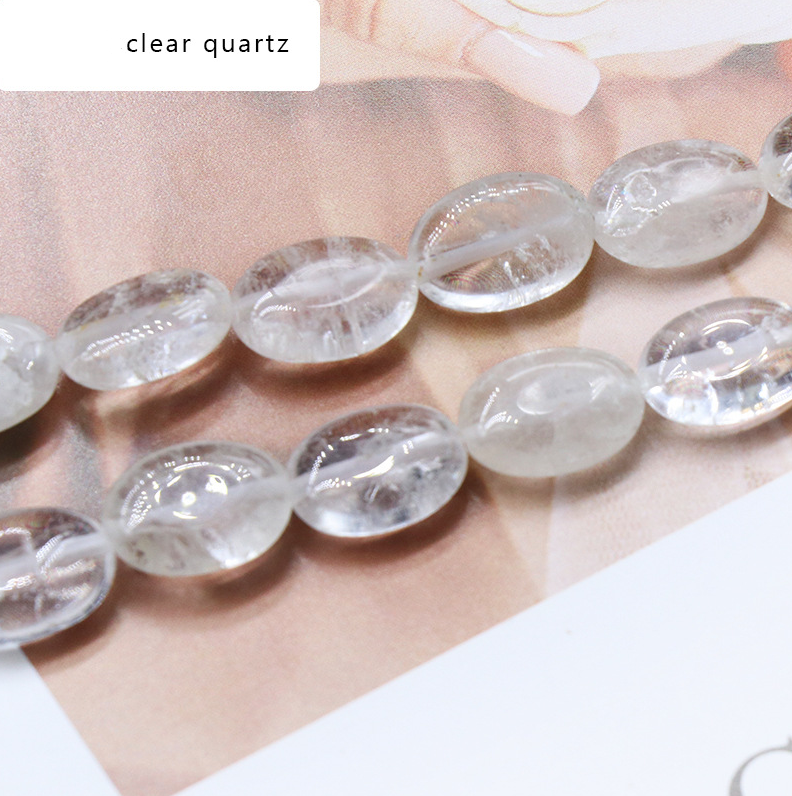 Agate crystal semi-precious stone 10*14mm oval egg-shaped beads DIY