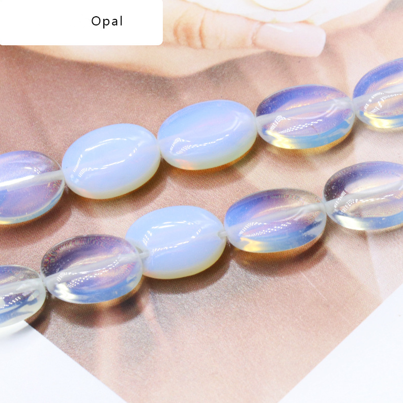 Agate crystal semi-precious stone 10*14mm oval egg-shaped beads DIY