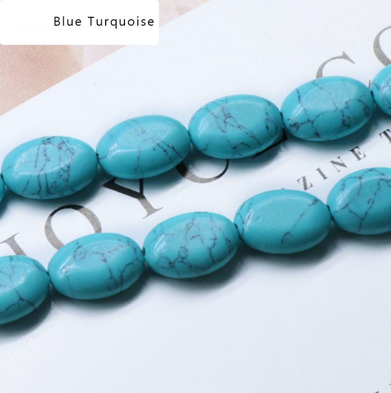 Agate crystal semi-precious stone 10*14mm oval egg-shaped beads DIY