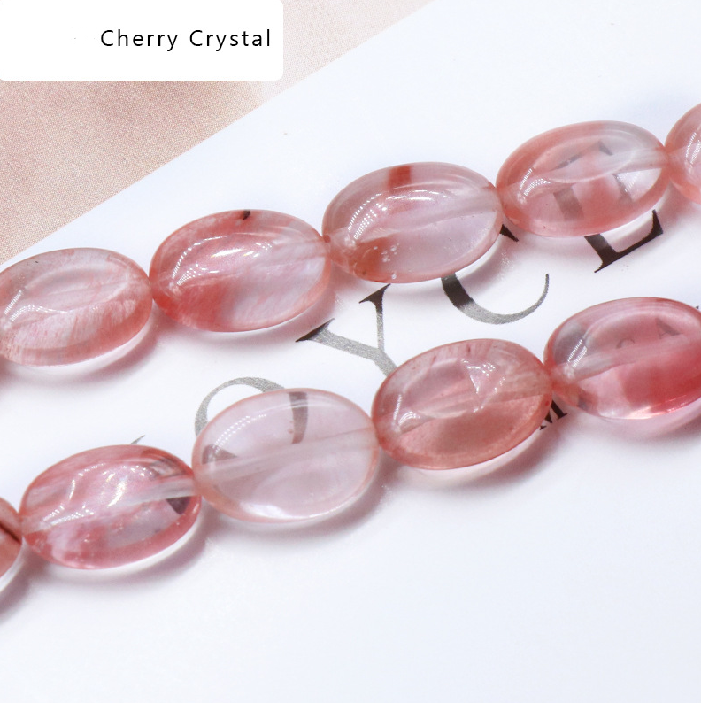 Agate crystal semi-precious stone 10*14mm oval egg-shaped beads DIY