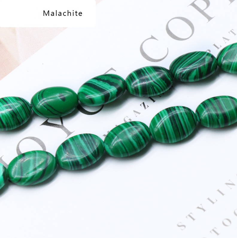 Agate crystal semi-precious stone 10*14mm oval egg-shaped beads DIY