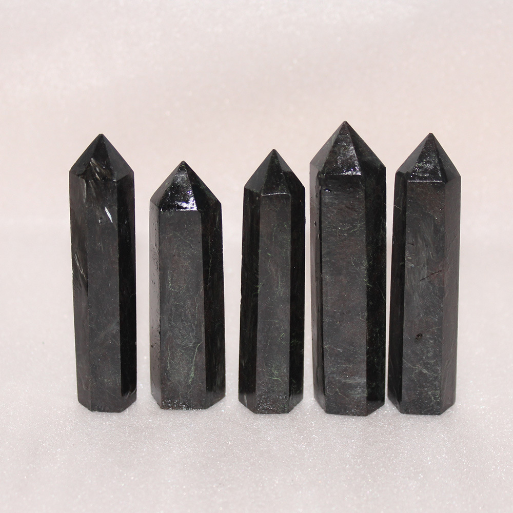 Natural crystal fireworks stone crystal column crystal raw stone polished single pointed hexagonal column