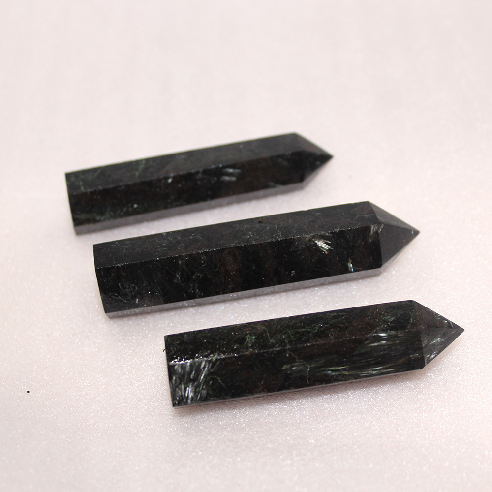 Natural crystal fireworks stone crystal column crystal raw stone polished single pointed hexagonal column
