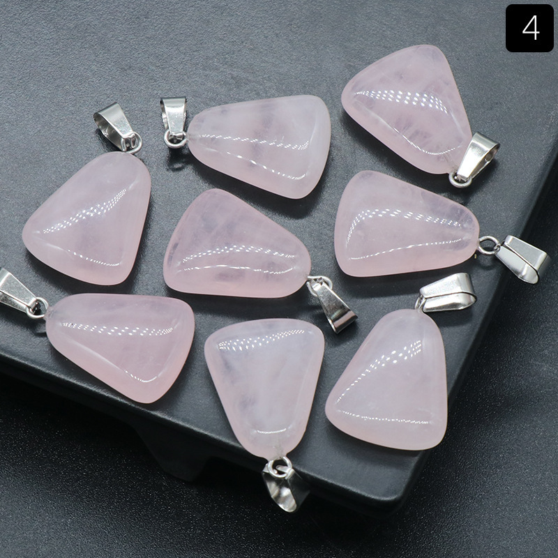 20mm trapezoidal pendant natural crystal semi-precious stone geometric pendant