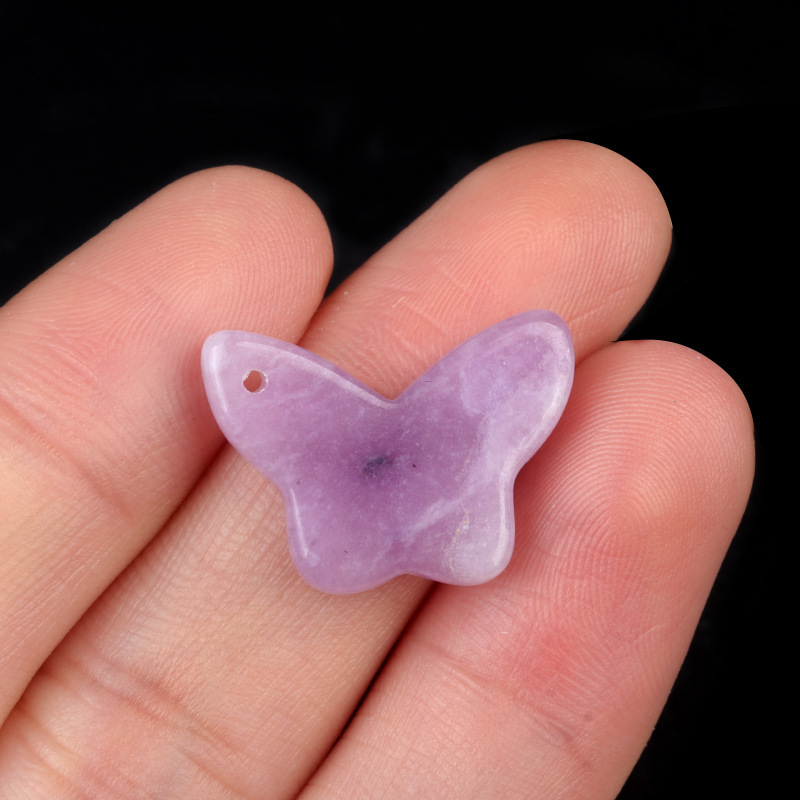 Natural crystal agate butterfly pendant DIY natural stone butterfly bracelet necklace pendant jewelry accessories