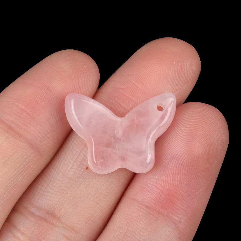 Natural crystal agate butterfly pendant DIY natural stone butterfly bracelet necklace pendant jewelry accessories