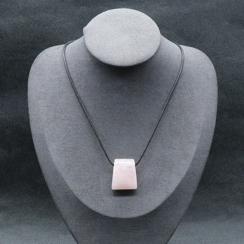 Natural agate crystal stone axe-shaped large hole pendant exaggerated ethnic style jewelry necklace