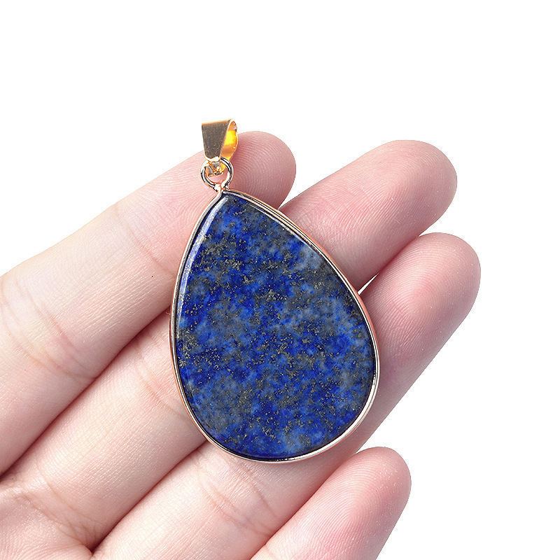26×36mm teardrop pendant crystal semi-precious stone teardrop necklace