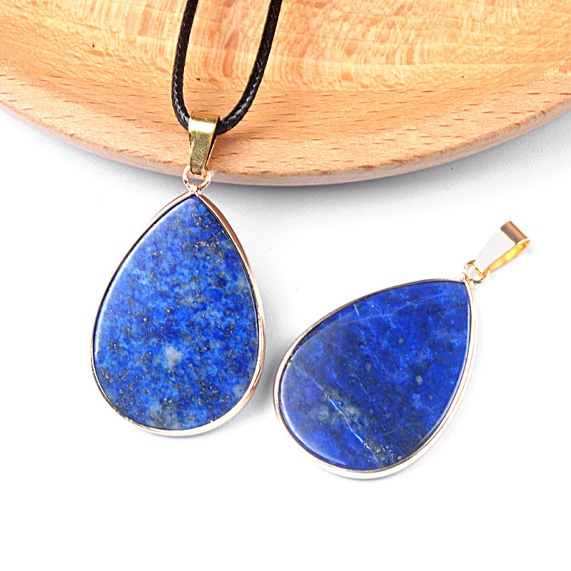 26×36mm teardrop pendant crystal semi-precious stone teardrop necklace