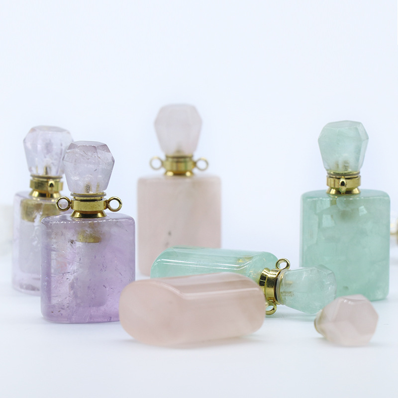 Crystal Perfume Bottle Pendant Essential Oil Bottle Pendant