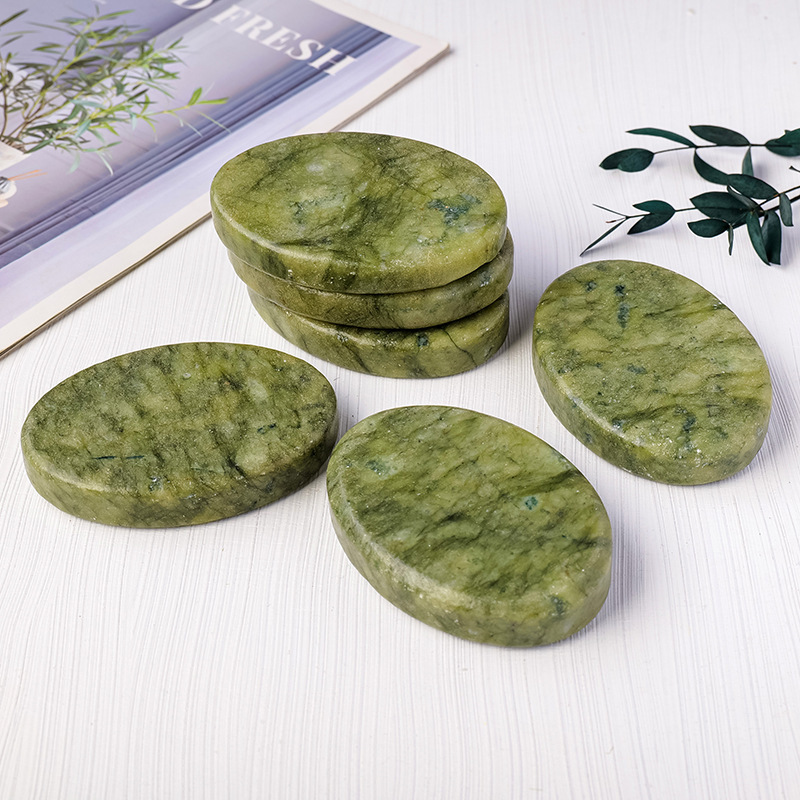 Natural crystal jade hot compress stone original stone modified massage stone