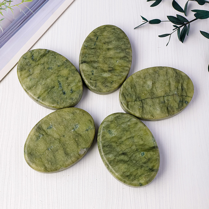 Natural crystal jade hot compress stone original stone modified massage stone
