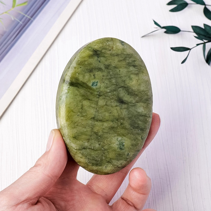 Natural crystal jade hot compress stone original stone modified massage stone