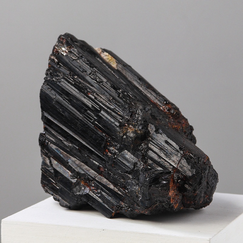 Large size natural tourmaline black tourmaline crushed stone particles black tourmaline large piece of rough stone