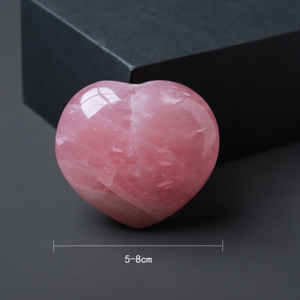 Natural rose quartz love crystal semi-precious stone, polished raw stone