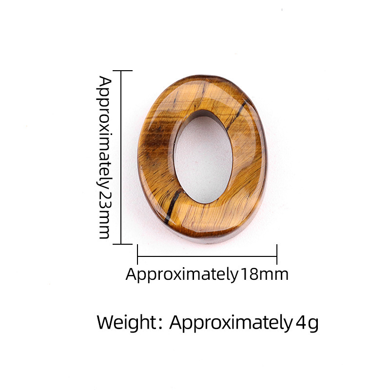 18x23mmQQ circle amethyst agate stone button-shaped hollow oval DIY pendant necklace bracelet material