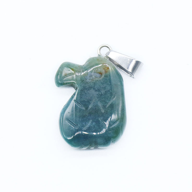 Carved Bird Pendant Agate Crystal Semi-precious Stone 12 Mixed Color Carved Small Animals