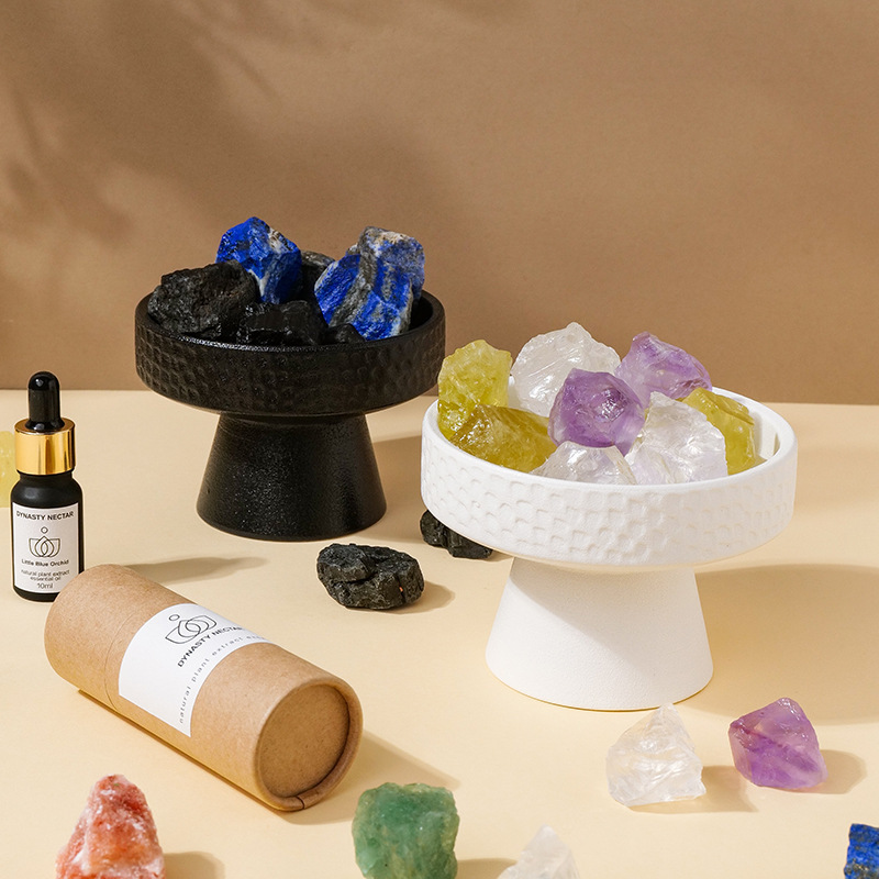 Natural crystal raw stone fireless aromatherapy essential oil diffuser stone home interior decoration