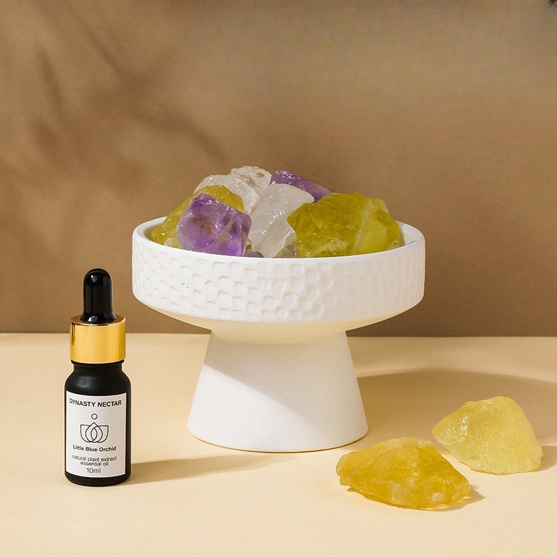 Natural crystal raw stone fireless aromatherapy essential oil diffuser stone home interior decoration