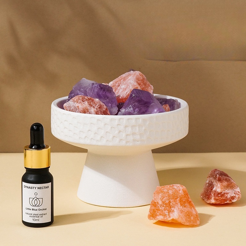 Natural crystal raw stone fireless aromatherapy essential oil diffuser stone home interior decoration