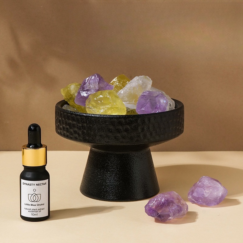 Natural crystal raw stone fireless aromatherapy essential oil diffuser stone home interior decoration