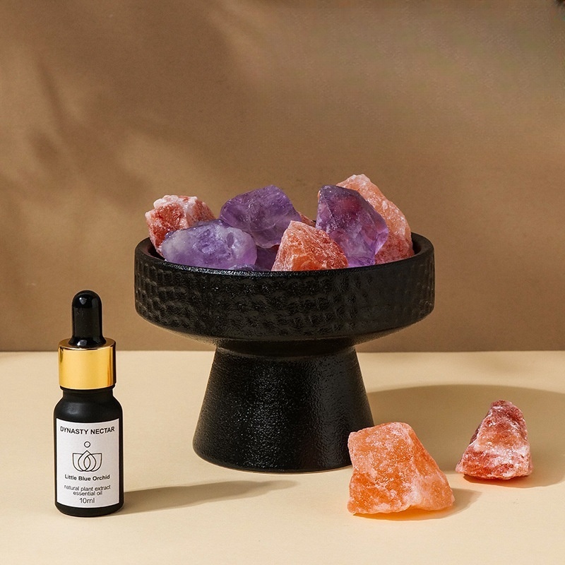 Natural crystal raw stone fireless aromatherapy essential oil diffuser stone home interior decoration