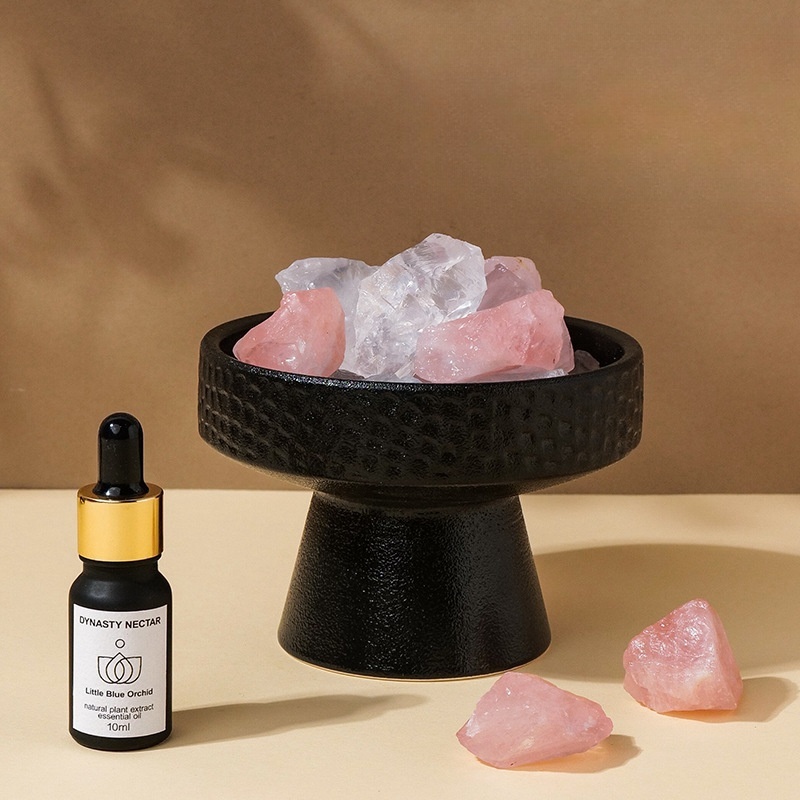Natural crystal raw stone fireless aromatherapy essential oil diffuser stone home interior decoration