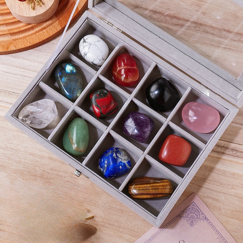 Natural crystal rough stone rolling stone set irregular agate ore specimen student science teaching gift