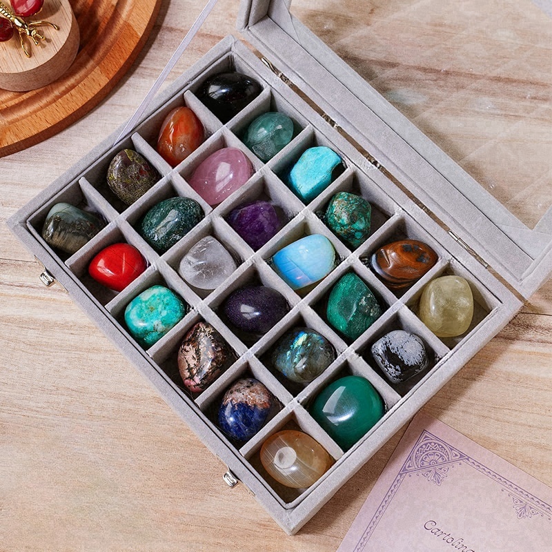 Natural crystal rough stone rolling stone set irregular agate ore specimen student science teaching gift