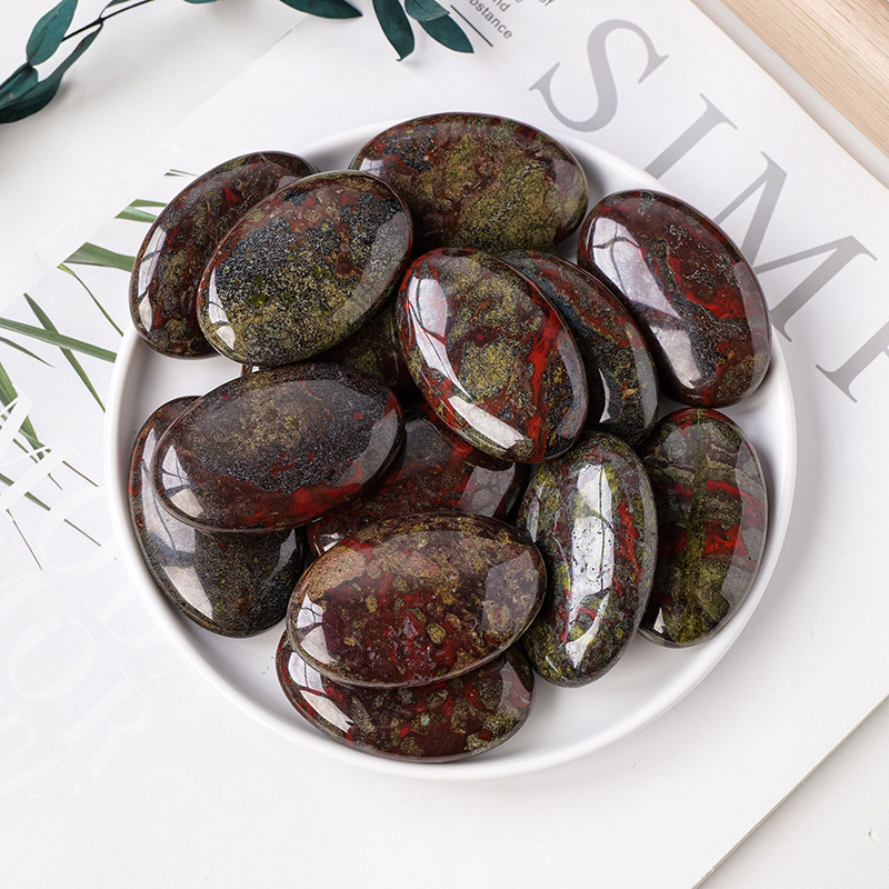 Natural dragon blood stone hot compress stone back massage massage semi-precious stone energy stone
