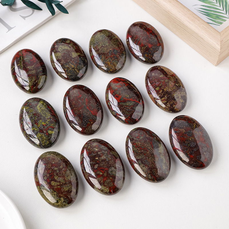 Natural dragon blood stone hot compress stone back massage massage semi-precious stone energy stone