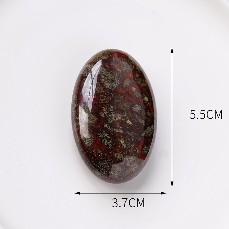 Natural dragon blood stone hot compress stone back massage massage semi-precious stone energy stone