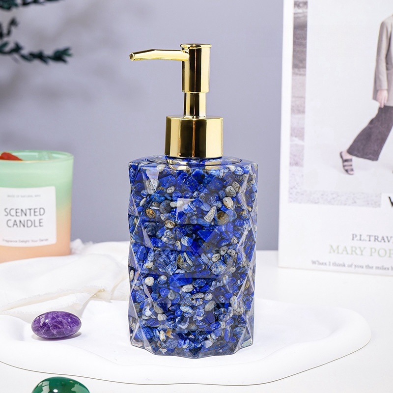 Natural crystal gravel cosmetics bottle creative press type lotion bottle hand soap shower gel bottle
