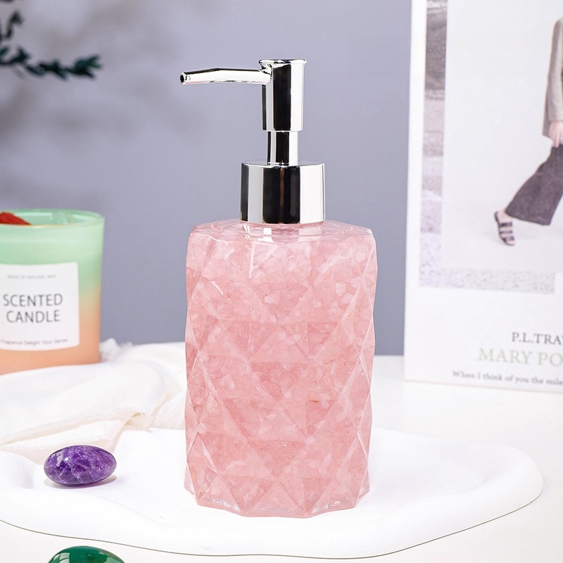 Natural crystal gravel cosmetics bottle creative press type lotion bottle hand soap shower gel bottle