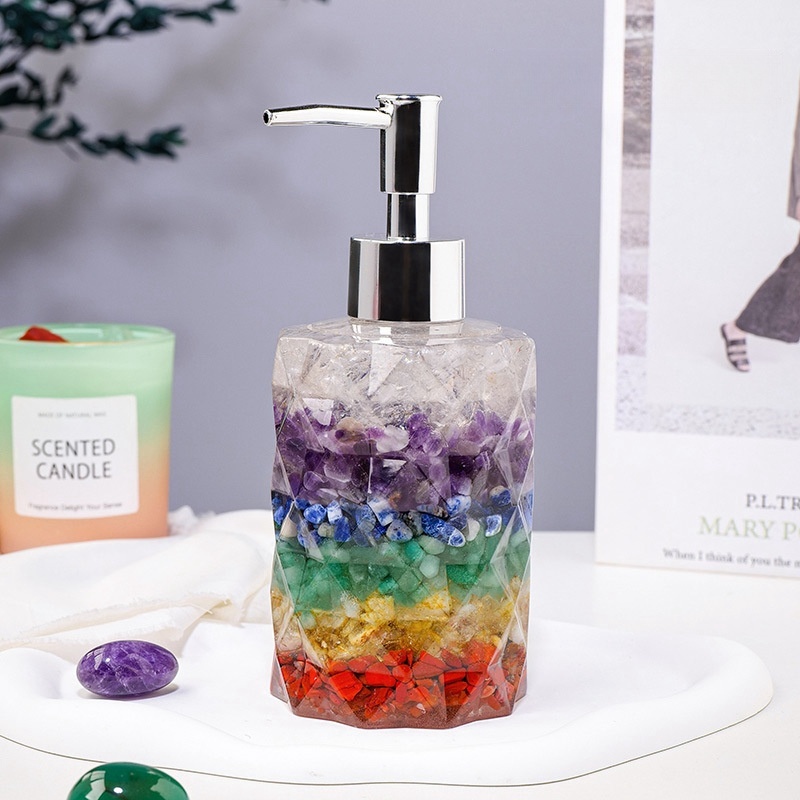 Natural crystal gravel cosmetics bottle creative press type lotion bottle hand soap shower gel bottle