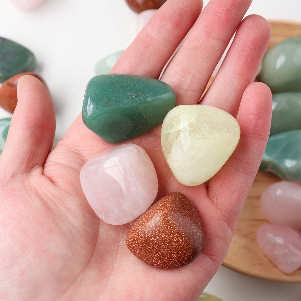 100g Natural crystal large particles polished 2-3cm crushed stone original stone diffuser aromatherapy stone rolling stone