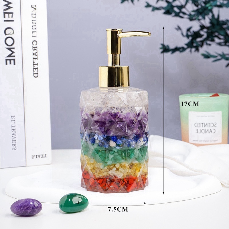 Natural crystal gravel cosmetics bottle creative press type lotion bottle hand soap shower gel bottle