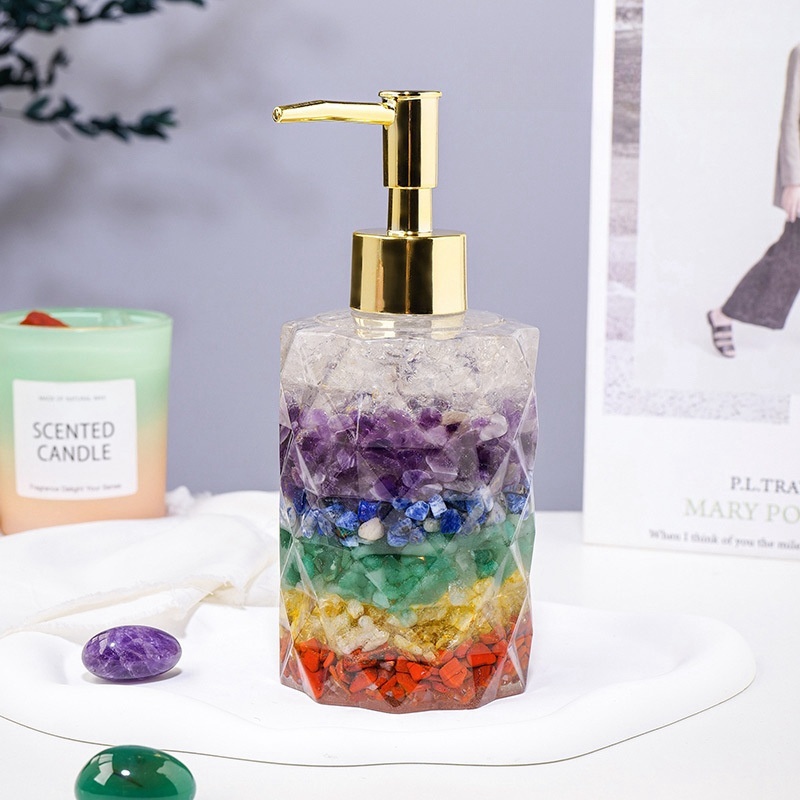 Natural crystal gravel cosmetics bottle creative press type lotion bottle hand soap shower gel bottle
