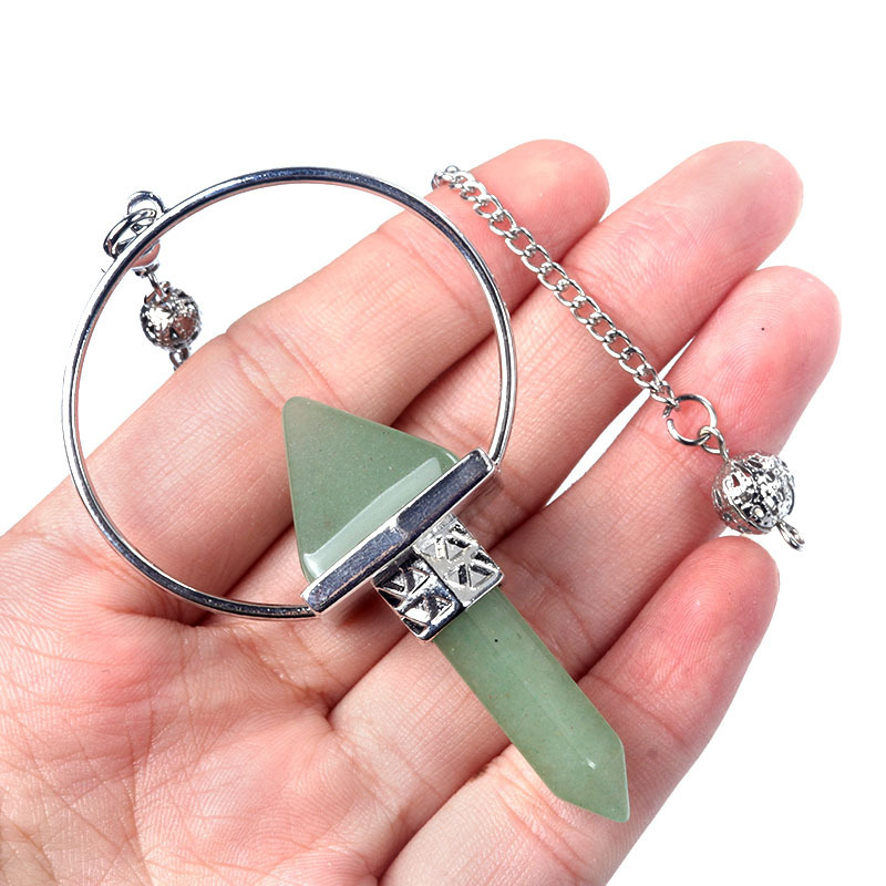 Amethyst Pyramid Hexagonal Column Pendulum Pendant Energy Amplifier Pendulum Pendant