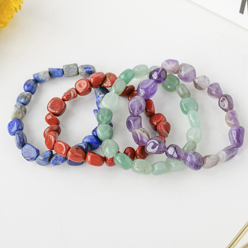Natural crystal large grain gravel rolling stone bracelet irregular shaped jade agate bracelet