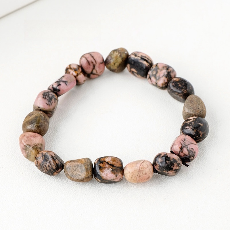 Natural crystal large grain gravel rolling stone bracelet irregular shaped jade agate bracelet