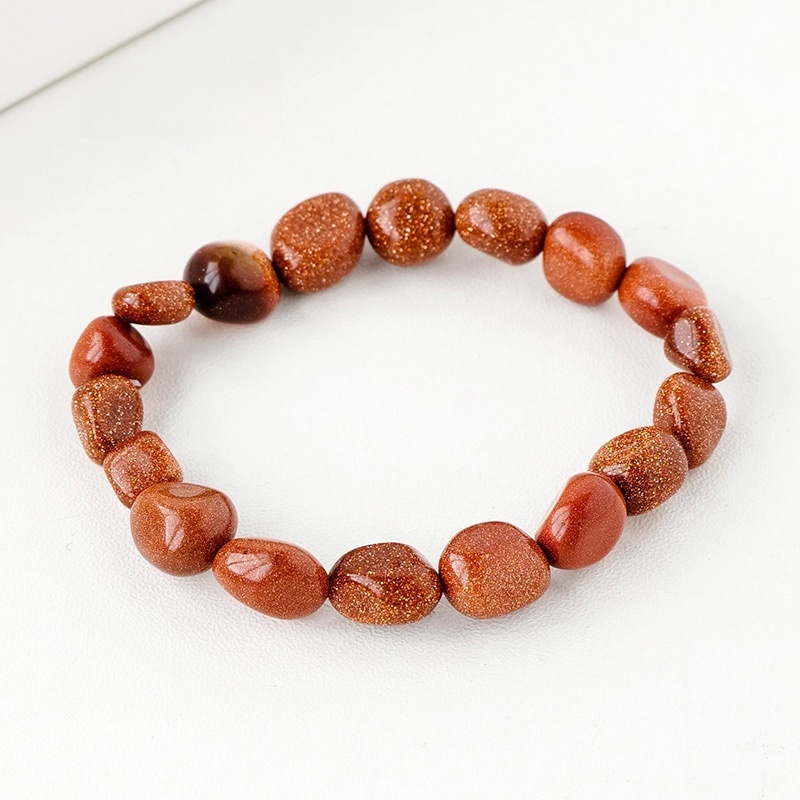 Natural crystal large grain gravel rolling stone bracelet irregular shaped jade agate bracelet
