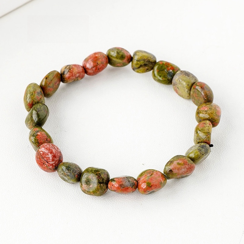 Natural crystal large grain gravel rolling stone bracelet irregular shaped jade agate bracelet