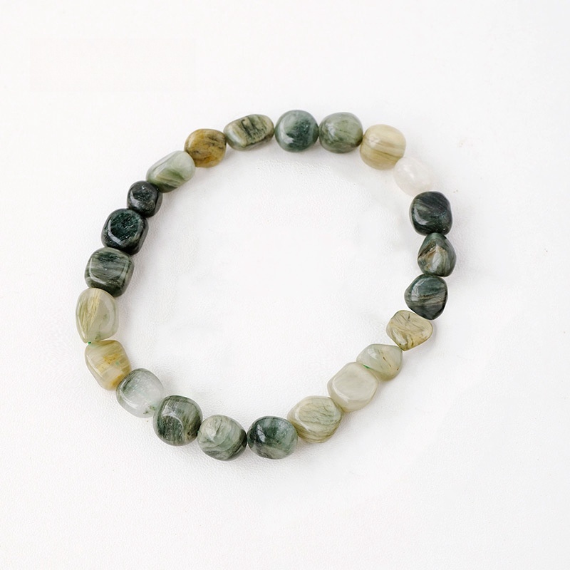 Natural crystal large grain gravel rolling stone bracelet irregular shaped jade agate bracelet