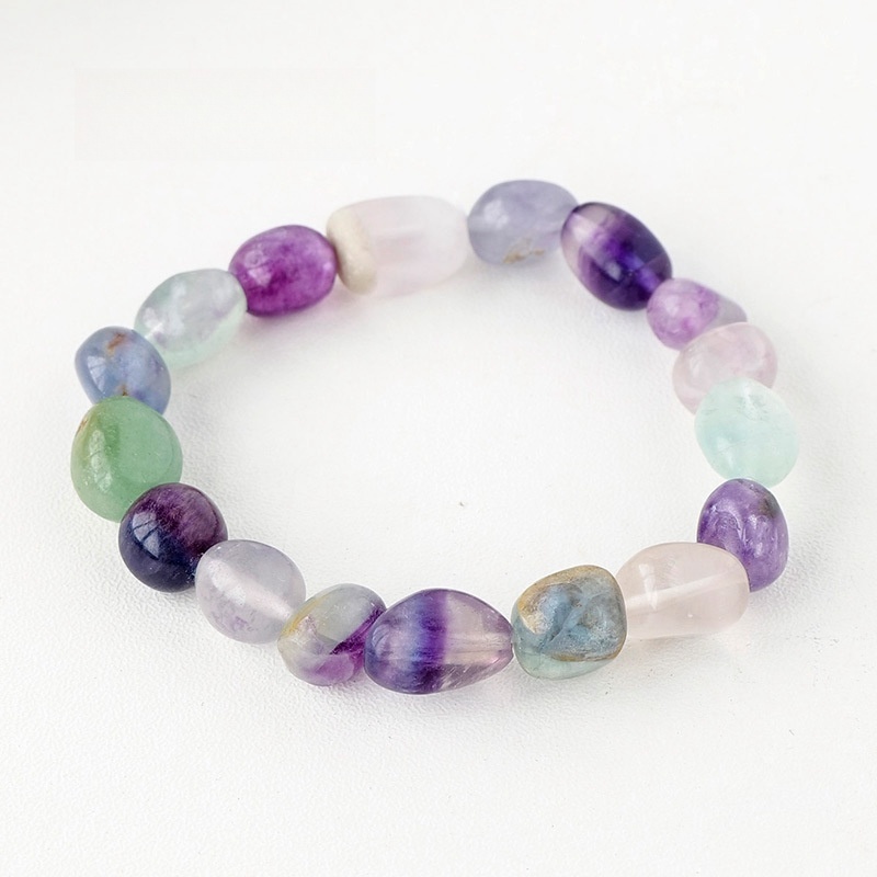 Natural crystal large grain gravel rolling stone bracelet irregular shaped jade agate bracelet