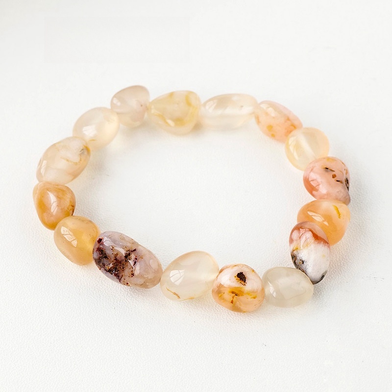 Natural crystal large grain gravel rolling stone bracelet irregular shaped jade agate bracelet
