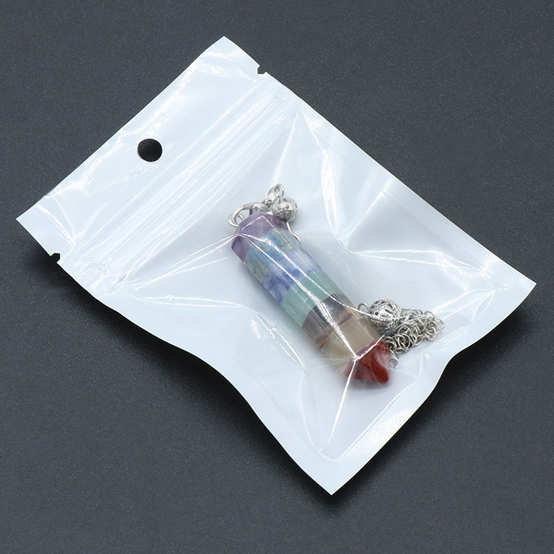 Pendulum natural crystal colorful stone pendulum colorful stone hexagonal column splicing craft pendulum pendulum