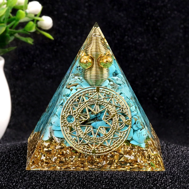 6cm crystal gravel pyramid resin glue handicraft home decoration