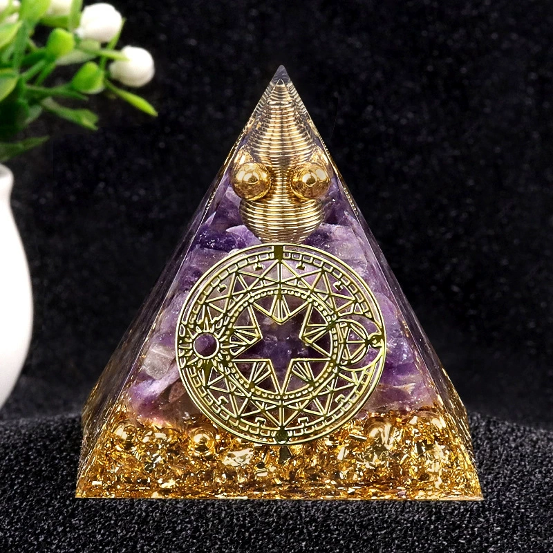 6cm crystal gravel pyramid resin glue handicraft home decoration
