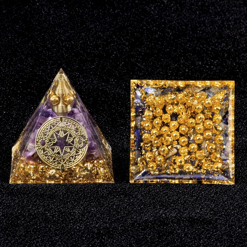 6cm crystal gravel pyramid resin glue handicraft home decoration